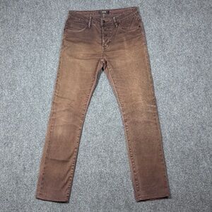 NEUW Iggy Skinny Jeans Mens 30x32 Brown Denim Stretch Button Fly 0339